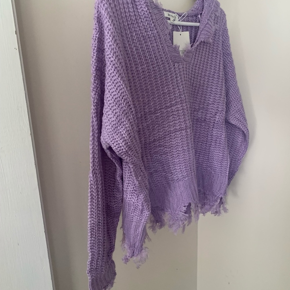 - NWT Boutique Raw Hem Easter Sweater - Picture 3 of 7